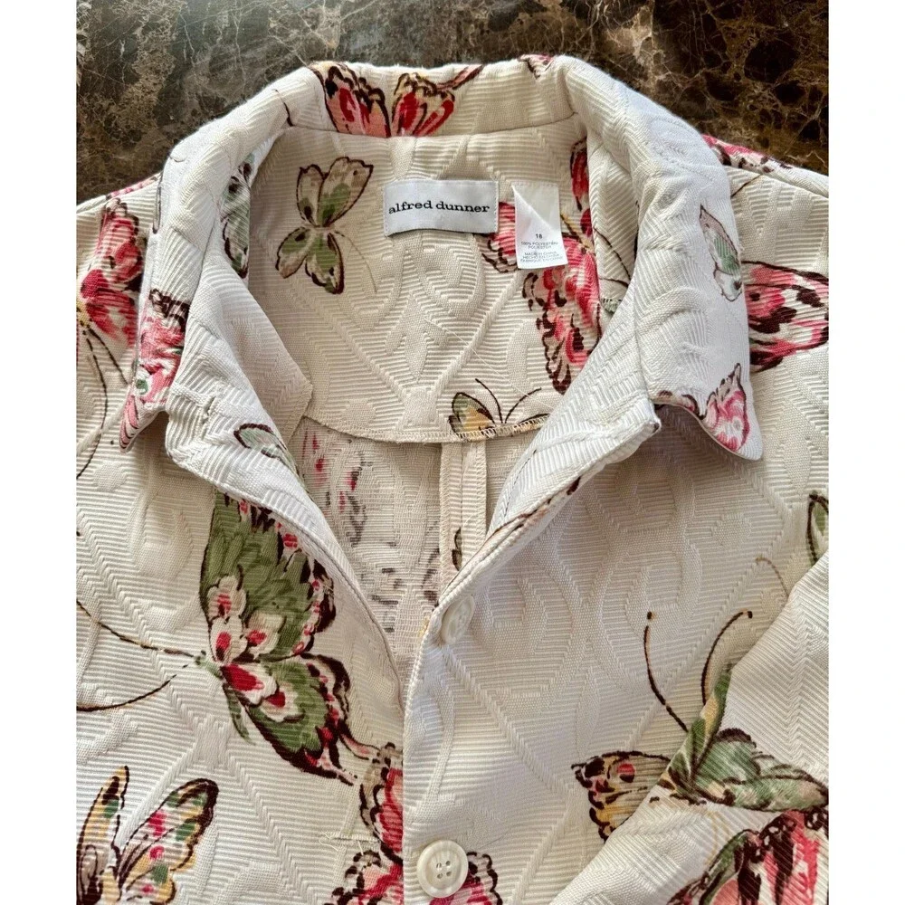 Alfred Alfred Dunner textured material Butterfly Blazer Swing Jacket